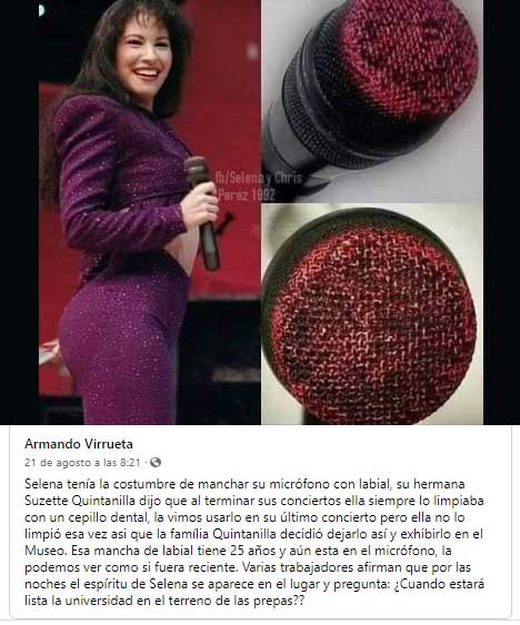 El micrófono de Selena Quintanilla se hace meme viral – La Columnaria Blog